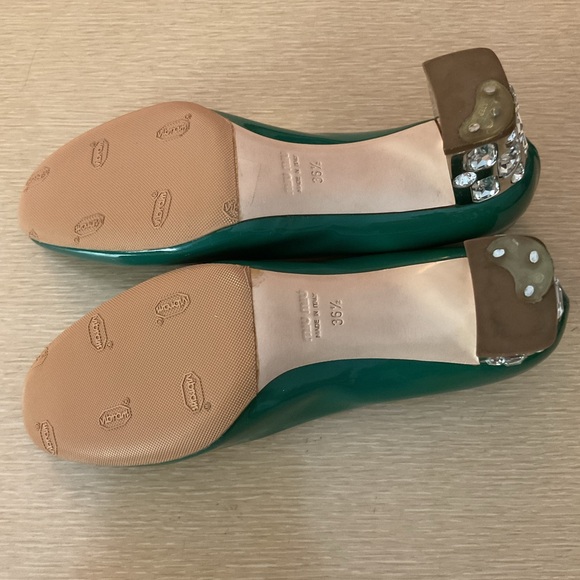Fabulous Miu Miu patent leather pumps with rhinestone heels WORN ONCE size 36.5 - Picture 3 of 12